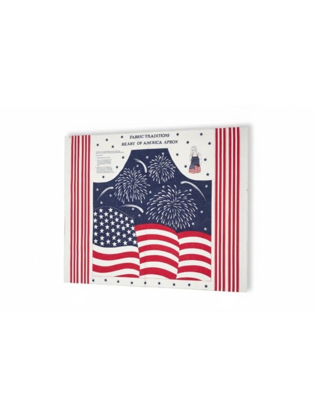 Fabric Tradition 1999 Cotton fabric panel Heart of America Apron 45" x 35"